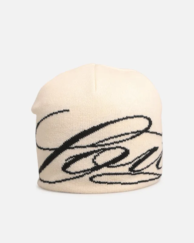 Loiter Skull Knit Beanie Off White sold by Culture Kings