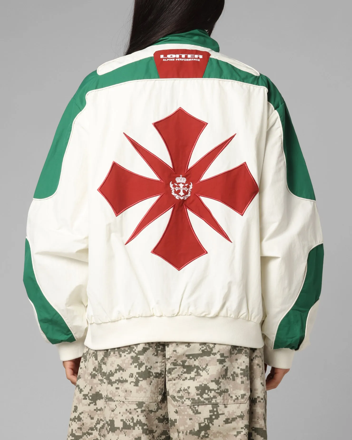 Loiter Club Classic Track Jacket White/Green sold by Culture Kings product image thumbnail 2