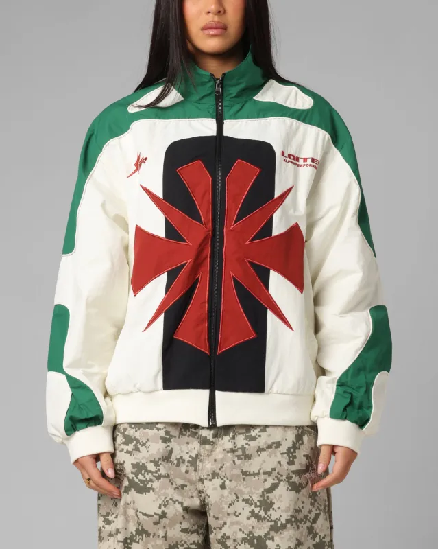 Loiter Club Classic Track Jacket White/Green sold by Culture Kings