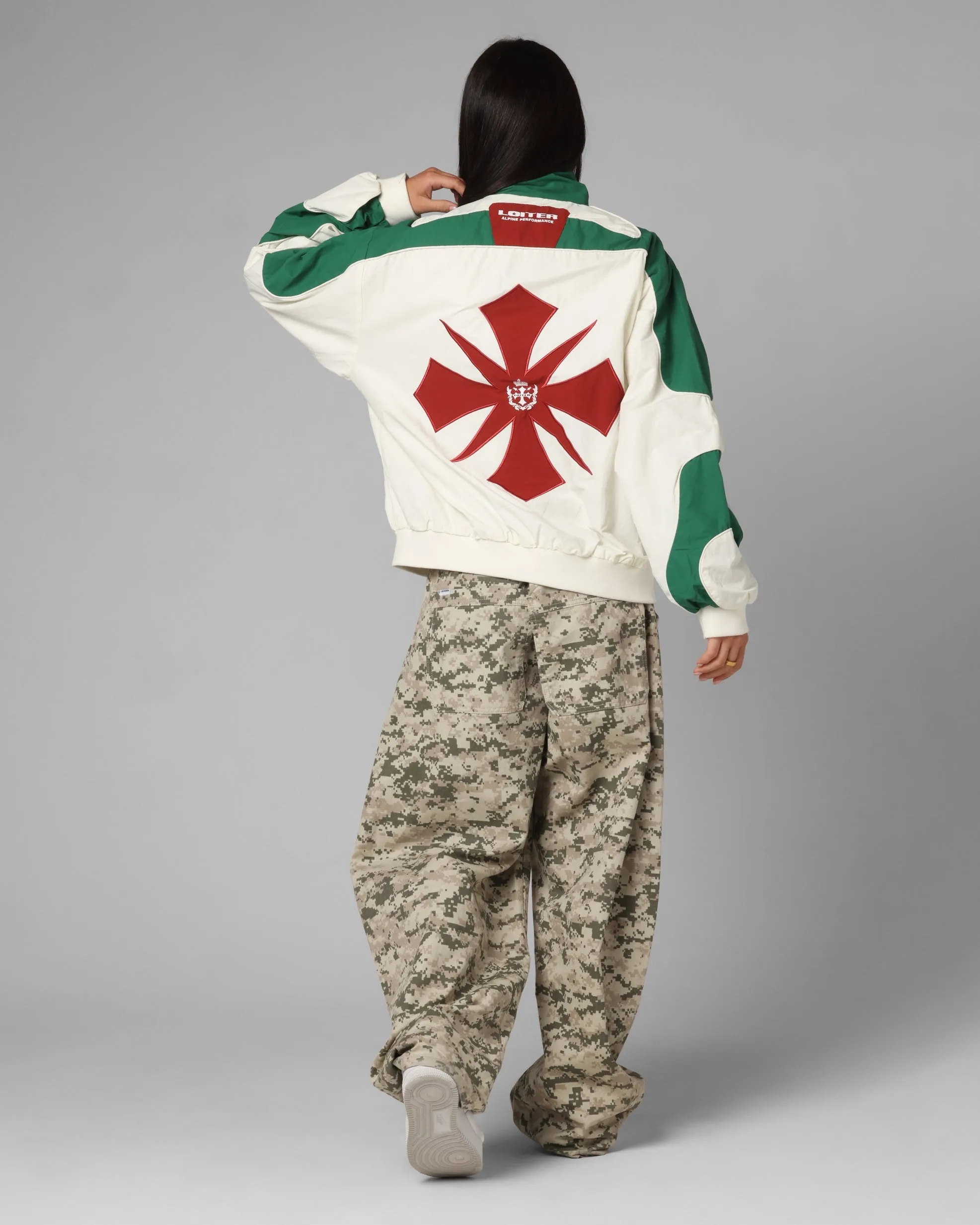 Loiter Club Classic Track Jacket White/Green sold by Culture Kings product image thumbnail 4