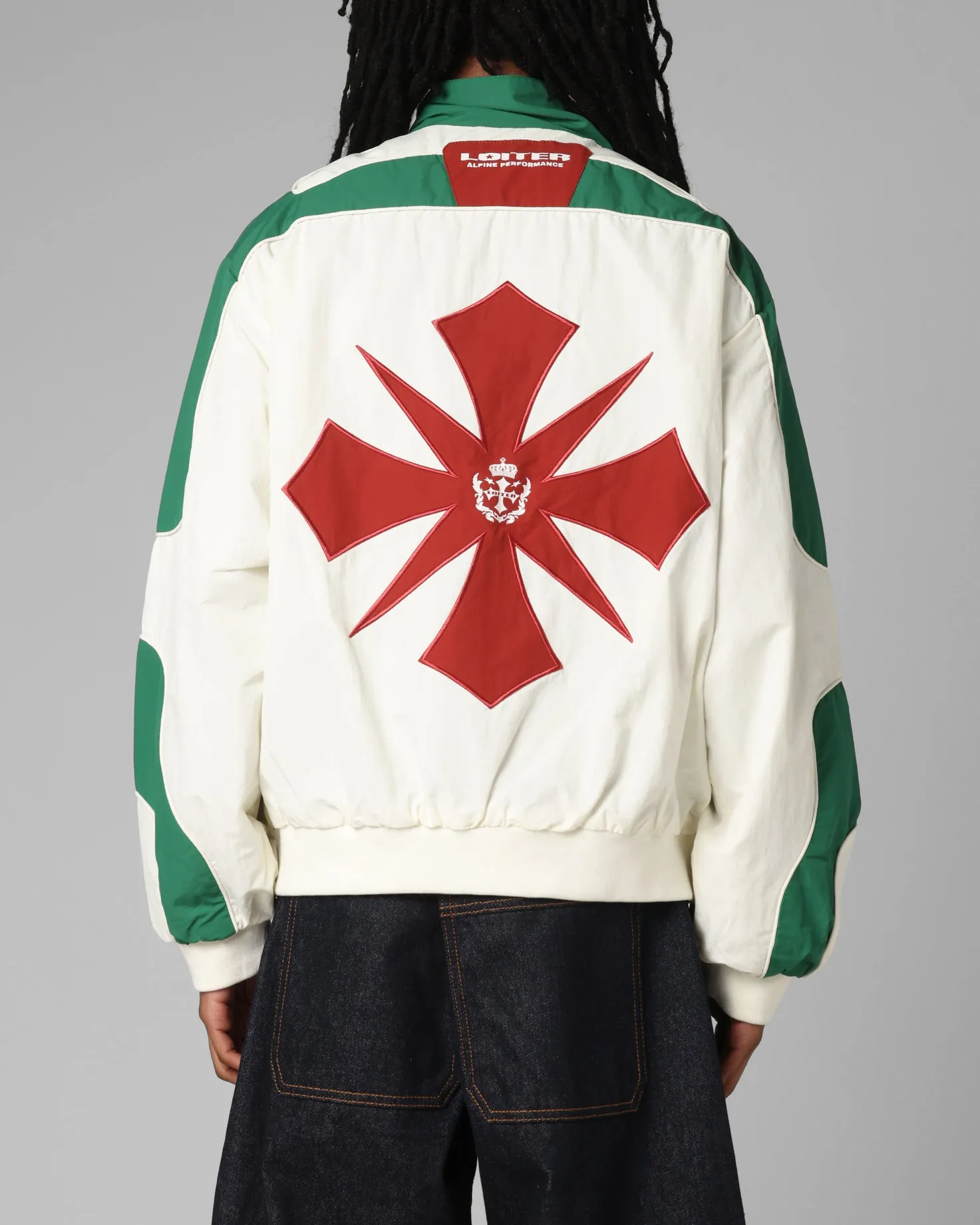 Loiter Club Classic Track Jacket White/Green sold by Culture Kings product image thumbnail 2