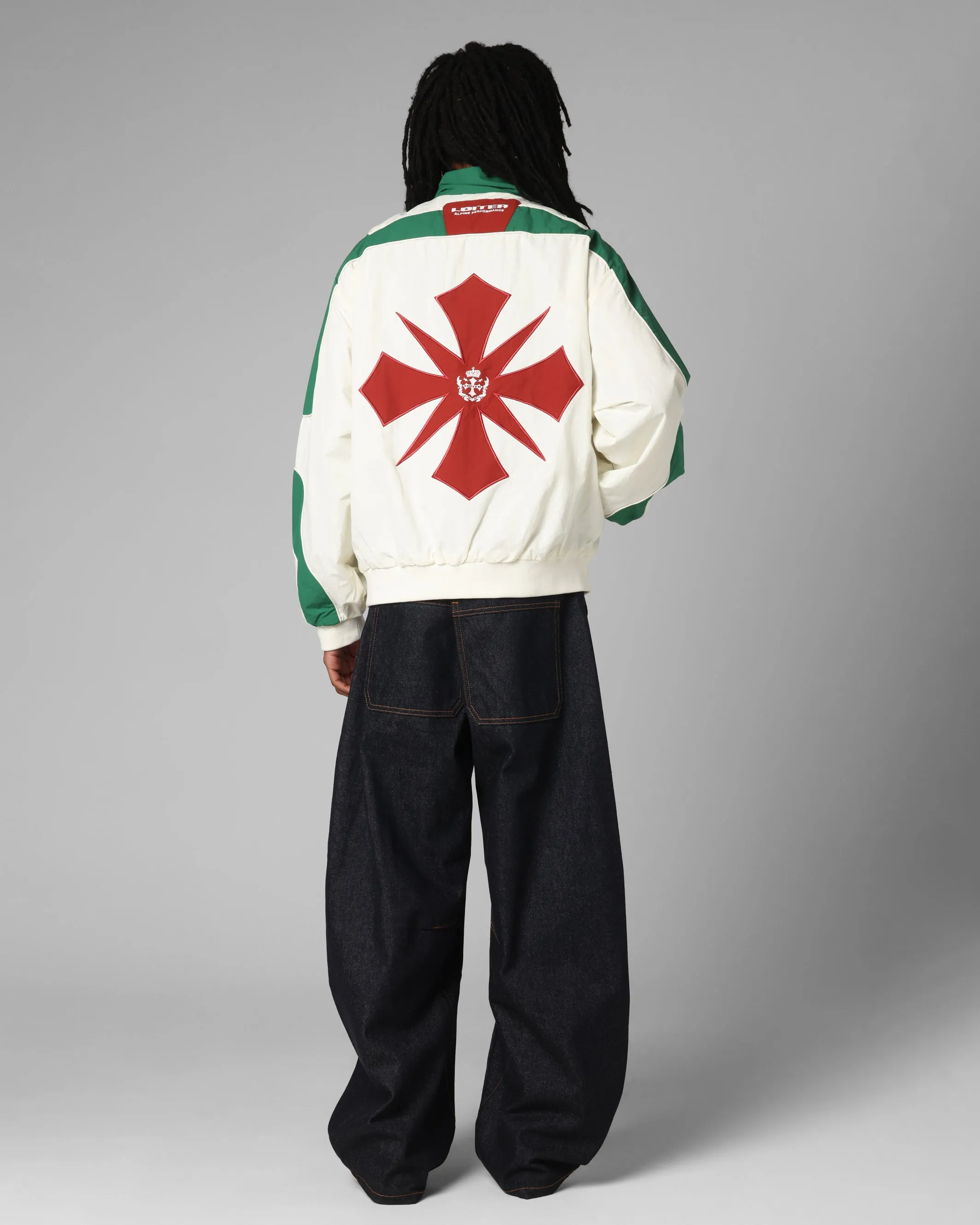 Loiter Club Classic Track Jacket White/Green sold by Culture Kings product image thumbnail 4