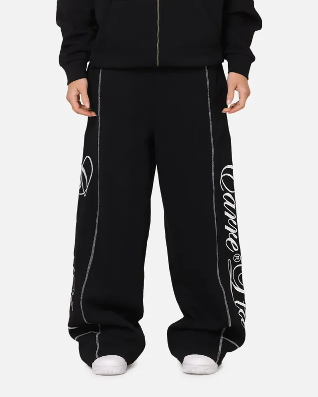 Carre Script Trackpants Black sold by Culture Kings