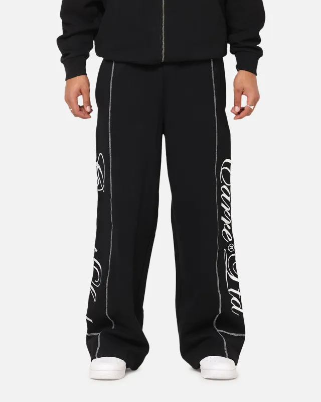 Carre Script Trackpants Black sold by Culture Kings