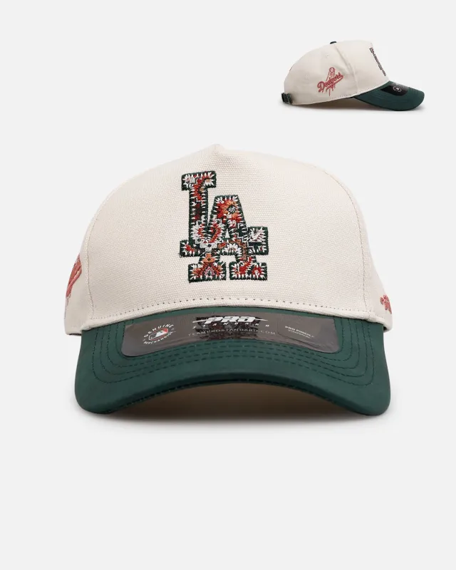 Pro Standard Los Angeles Dodgers 'Tapestry 2.0' Pinch Front Strapback Dark Green sold by Culture Kings