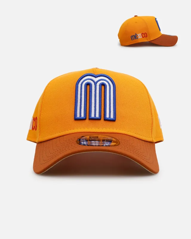 New Era Mexico National Baseball Team 'Beer' 9FORTY A-Frame Snapback Gold/Brown sold by Culture Kings