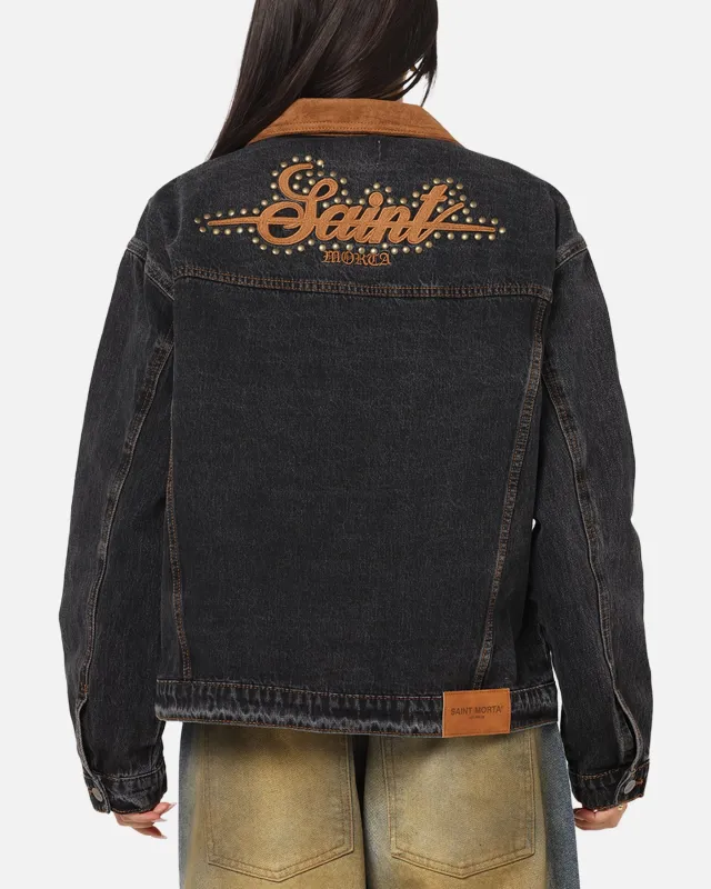Saint Morta Rodeo Drive Denim Jacket Black Shadow sold by Culture Kings