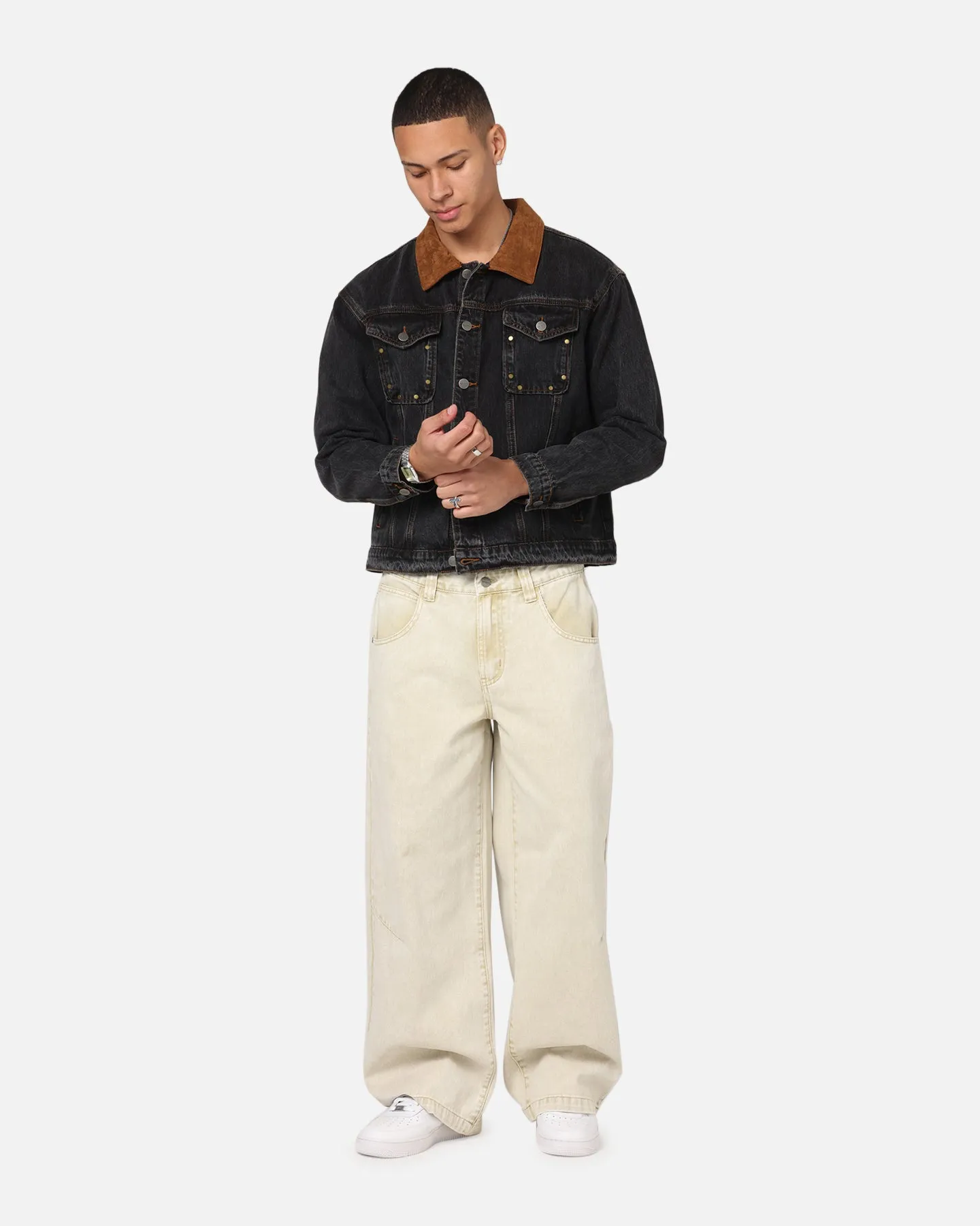 Saint Morta Rodeo Drive Denim Jacket Black Shadow sold by Culture Kings product image thumbnail 4