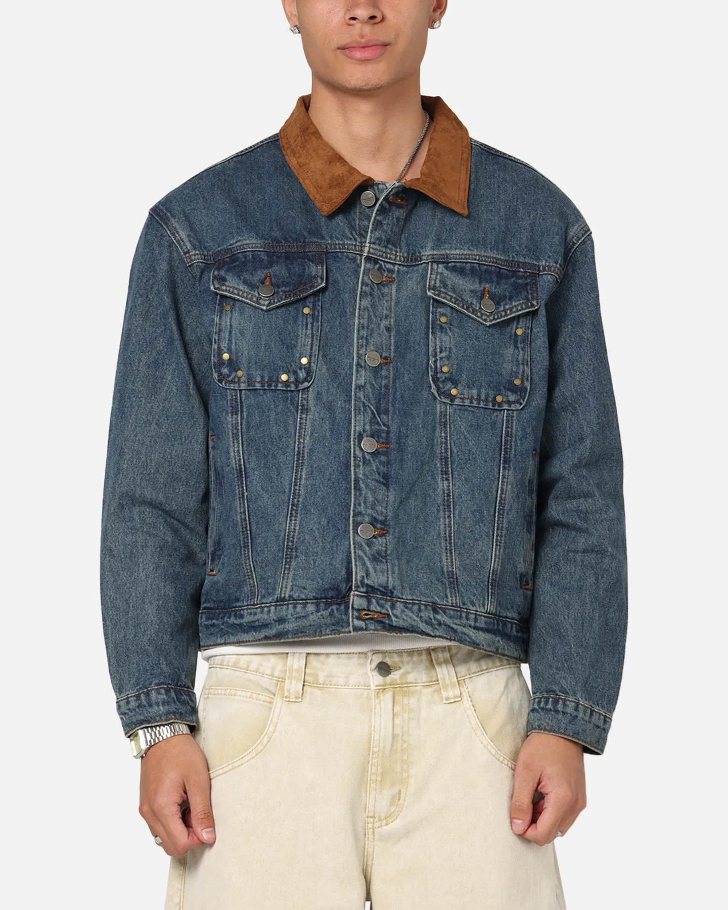 Saint Morta Rodeo Drive Denim Jacket Dirty Blue sold by Culture Kings product image thumbnail 2