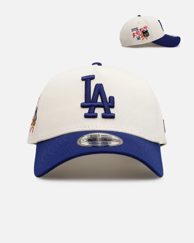 New Era Los Angeles Dodgers 'Ohtani Side Patch' Ohtani 9FORTY A-Frame Snapback Chrome/Dark Royal sold by Culture Kings