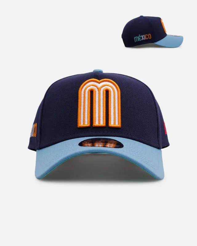 New Era Mexico National Baseball Team 'Coral' 9FORTY A-Frame Snapback Navy/Sky sold by Culture Kings