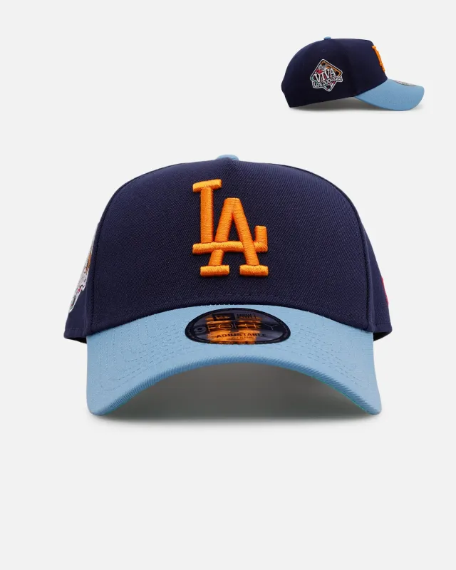 New Era Los Angeles Dodgers 'Coral' 9FORTY A-Frame Snapback Navy/Sky sold by Culture Kings