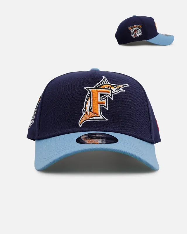 New Era Florida Marlins 'Coral' 9FORTY A-Frame Snapback Navy/Sky sold by Culture Kings