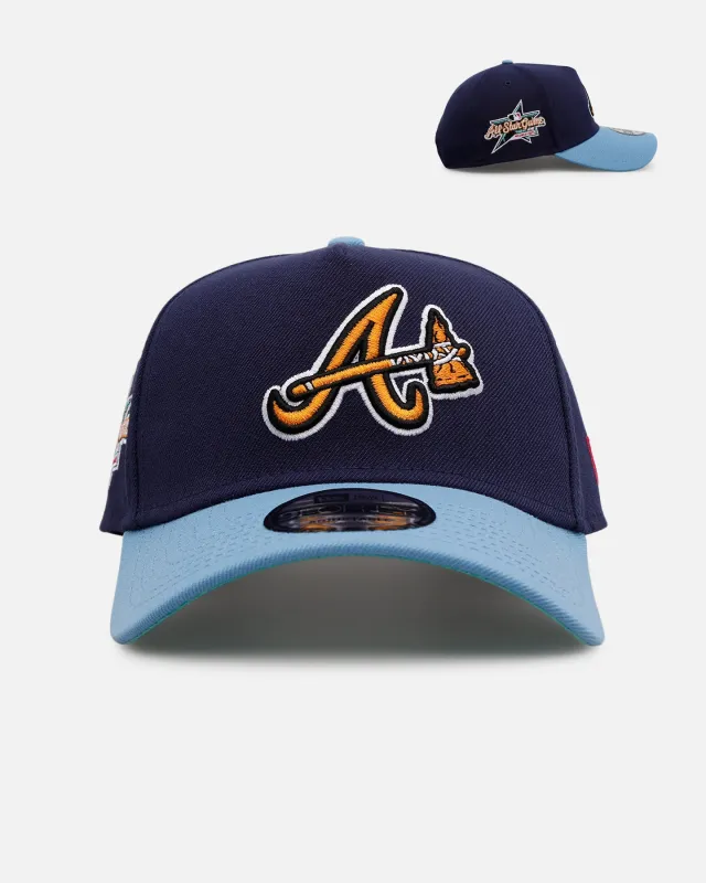 New Era Atlanta Braves 'Coral' 9FORTY A-Frame Snapback Navy/Sky sold by Culture Kings