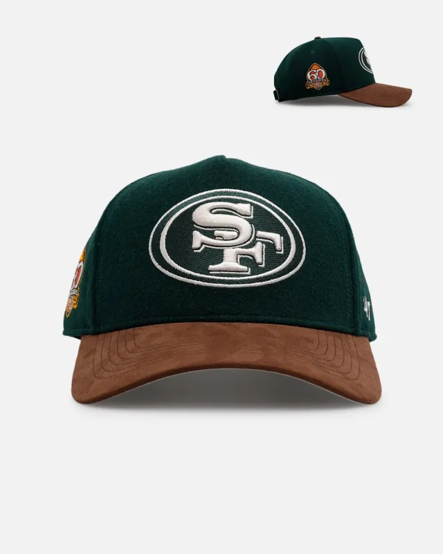 47 Brand San Francisco 49ers 'Historic' Clean Up Strapback Green/Brown sold by Culture Kings