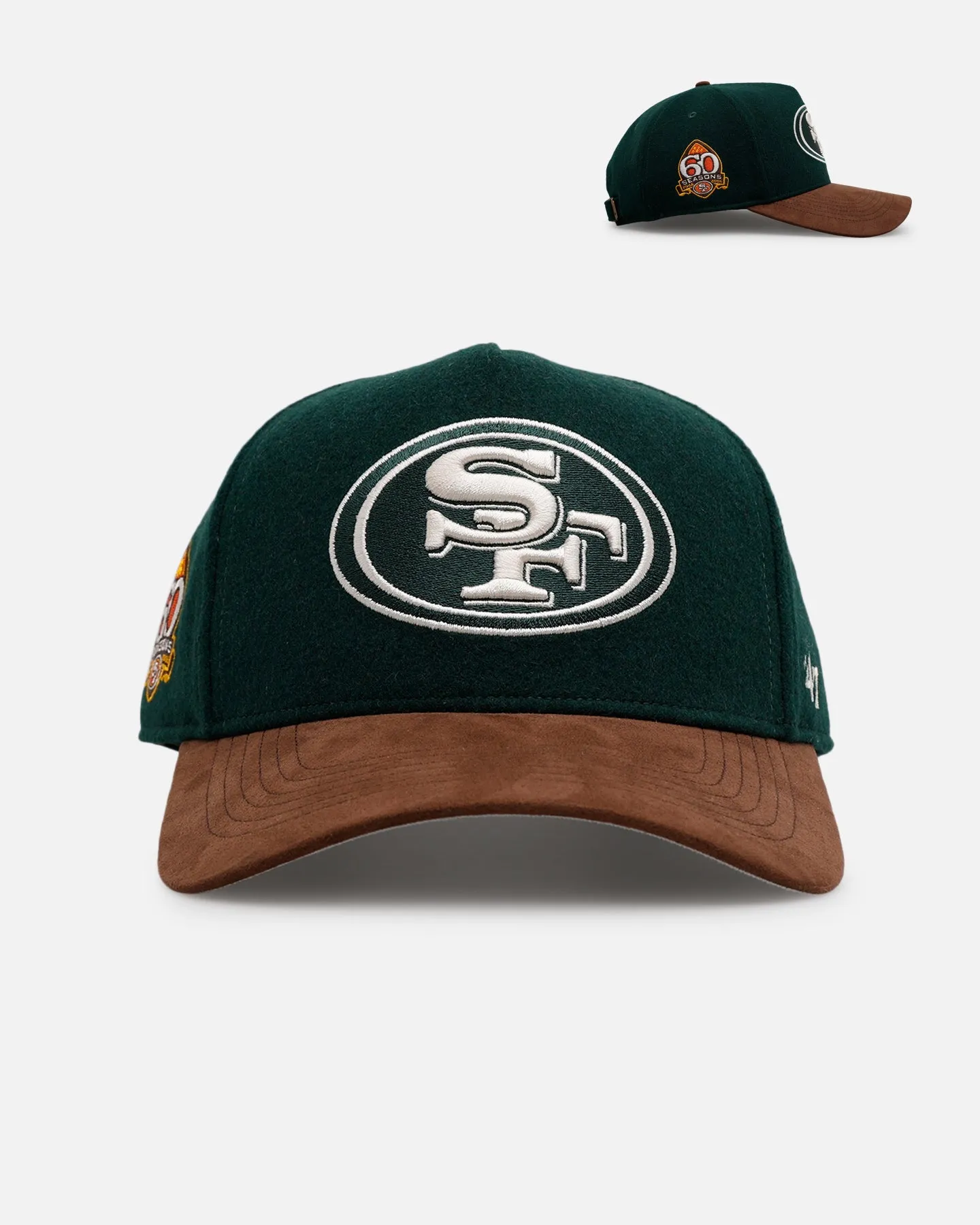 47 Brand San Francisco 49ers 'Fall Leaves' Clean Up Strapback Green/Brown sold by Culture Kings