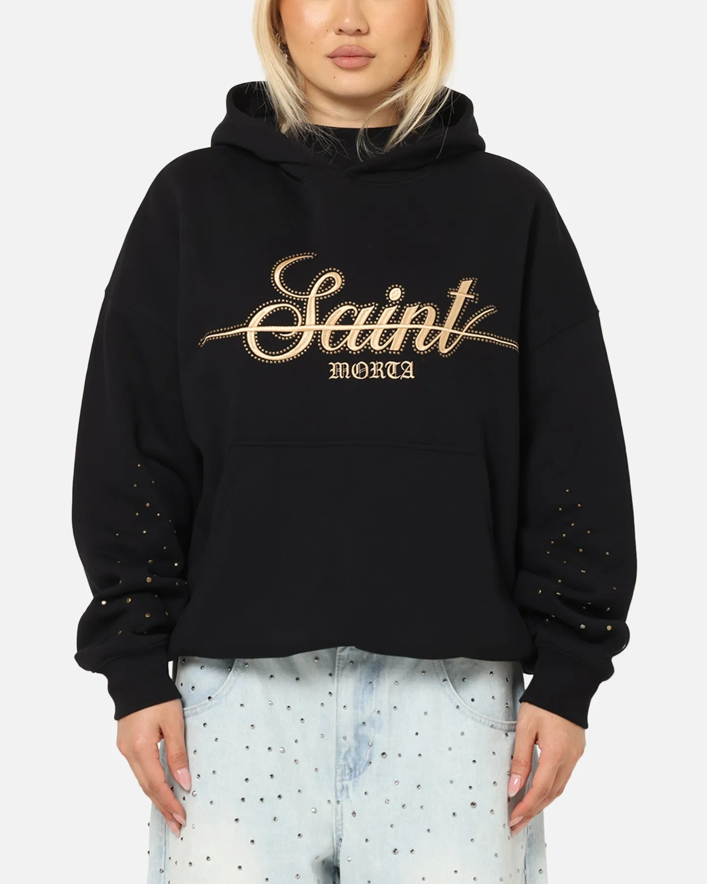 Saint Morta Rodeo Drive Boxy Hoodie Black sold by Culture Kings
