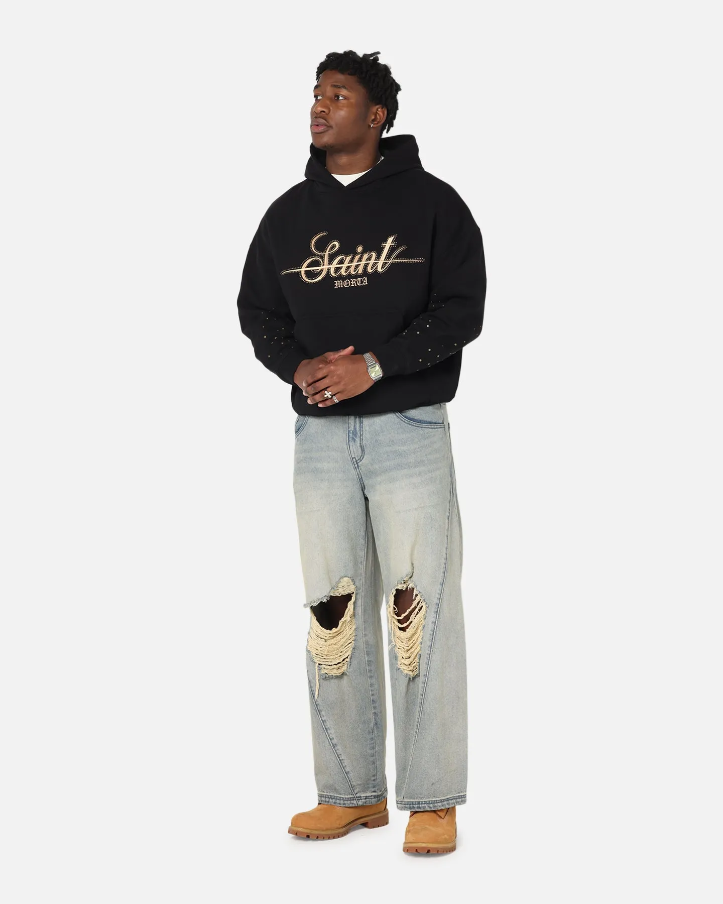 Saint Morta Rodeo Drive Boxy Hoodie Black sold by Culture Kings product image thumbnail 2