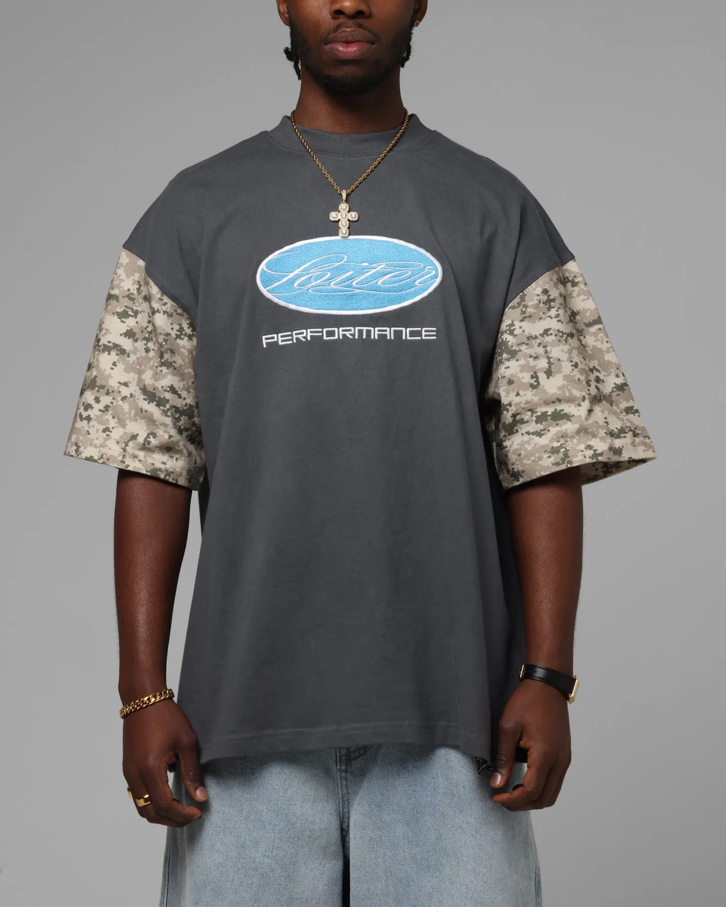 Loiter Rodeo T-Shirt Black/Camo sold by Culture Kings