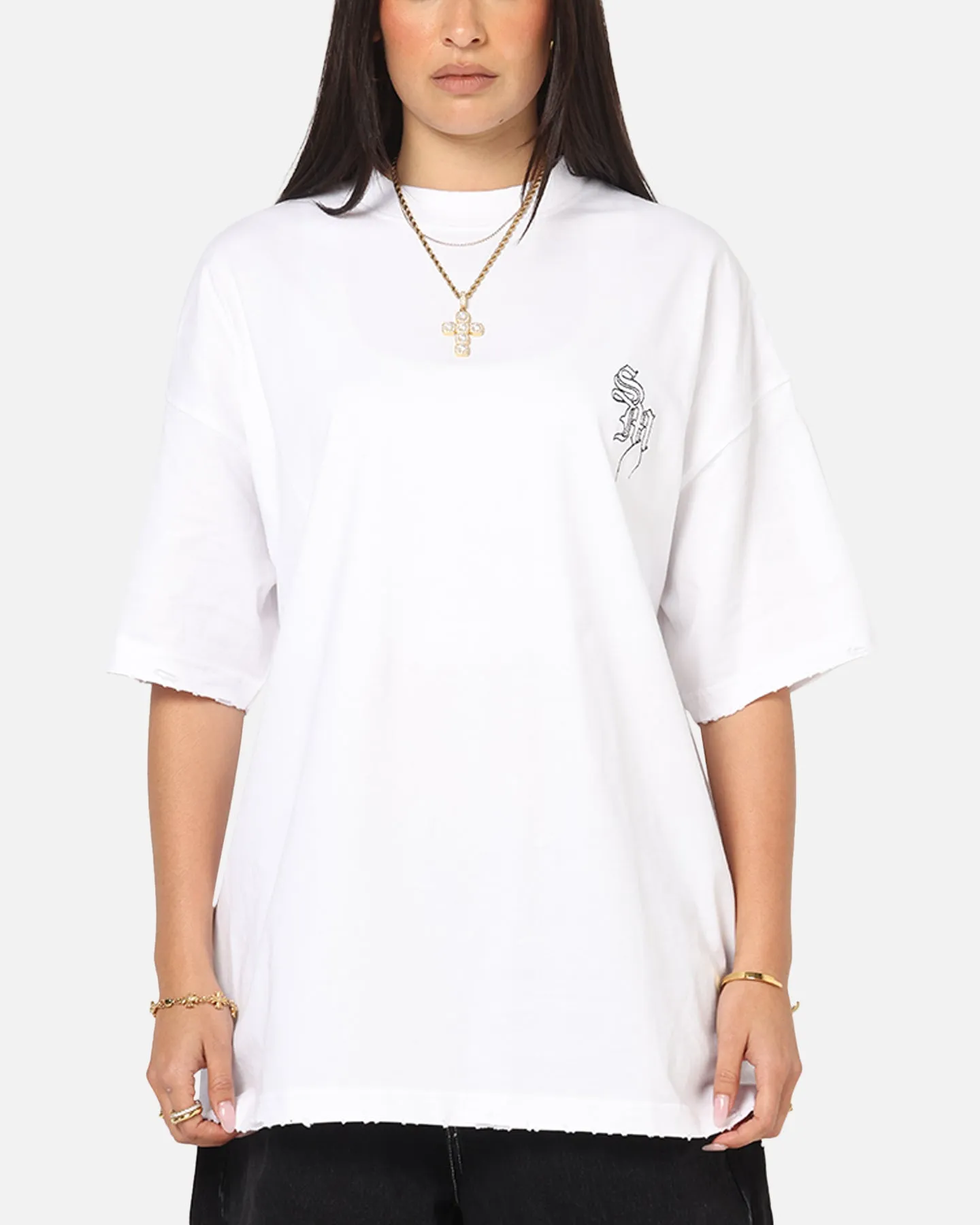 Saint Morta Fray Boxy T-Shirt White sold by Culture Kings