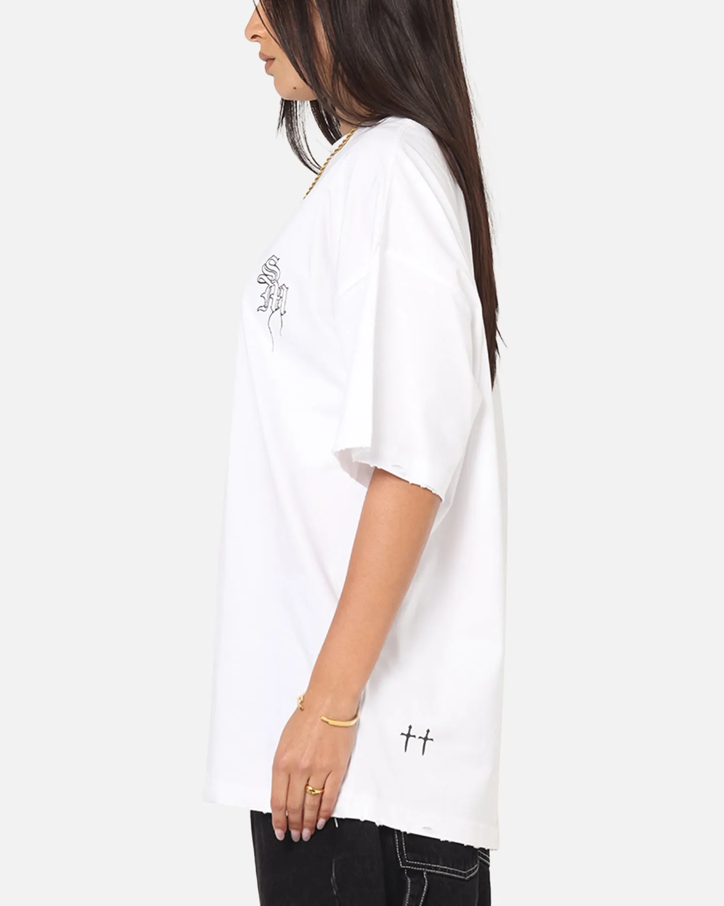 Saint Morta Fray Boxy T-Shirt White sold by Culture Kings product image thumbnail 5