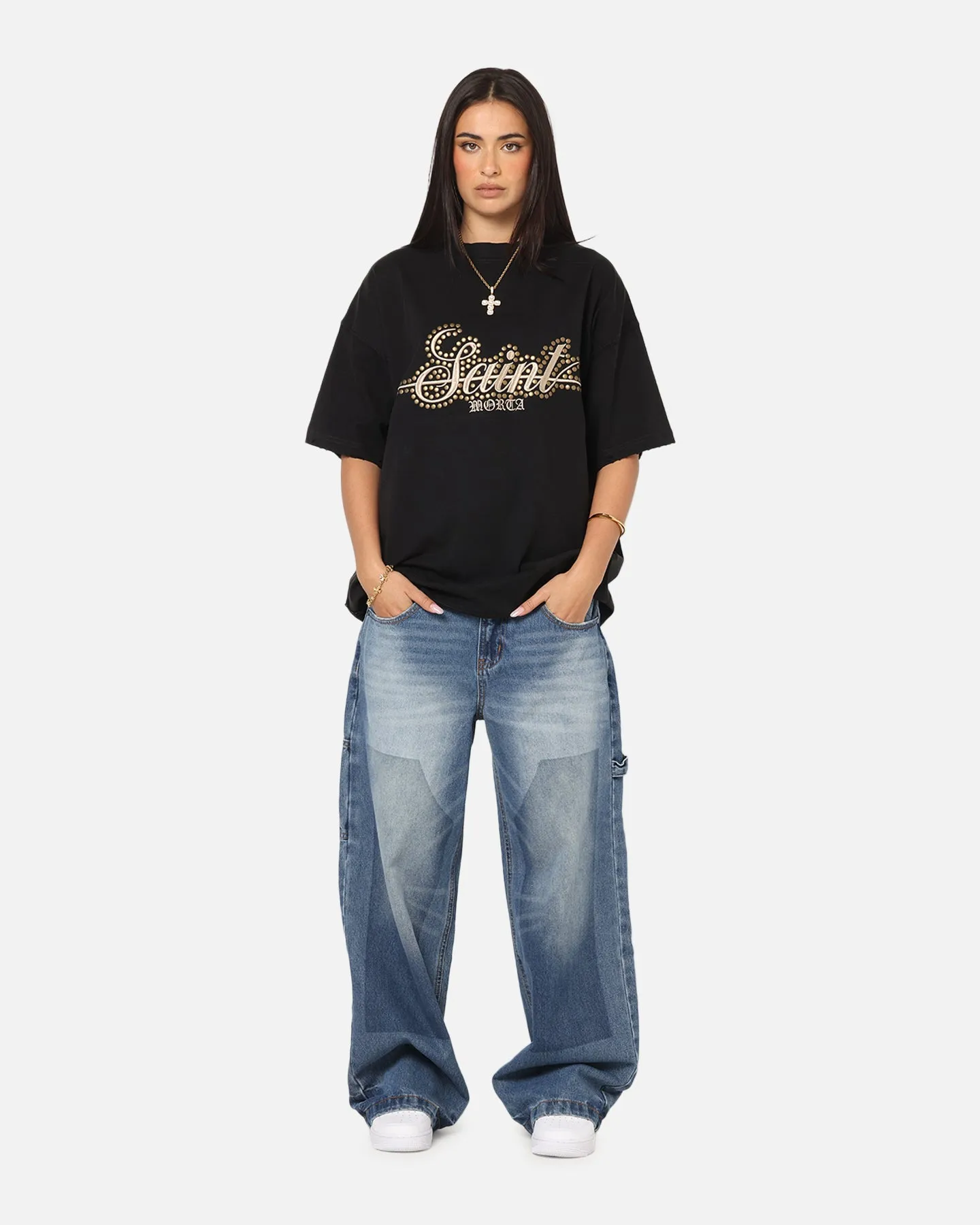 Saint Morta Rodeo Drive Boxy T-Shirt Black/Brown sold by Culture Kings product image thumbnail 2