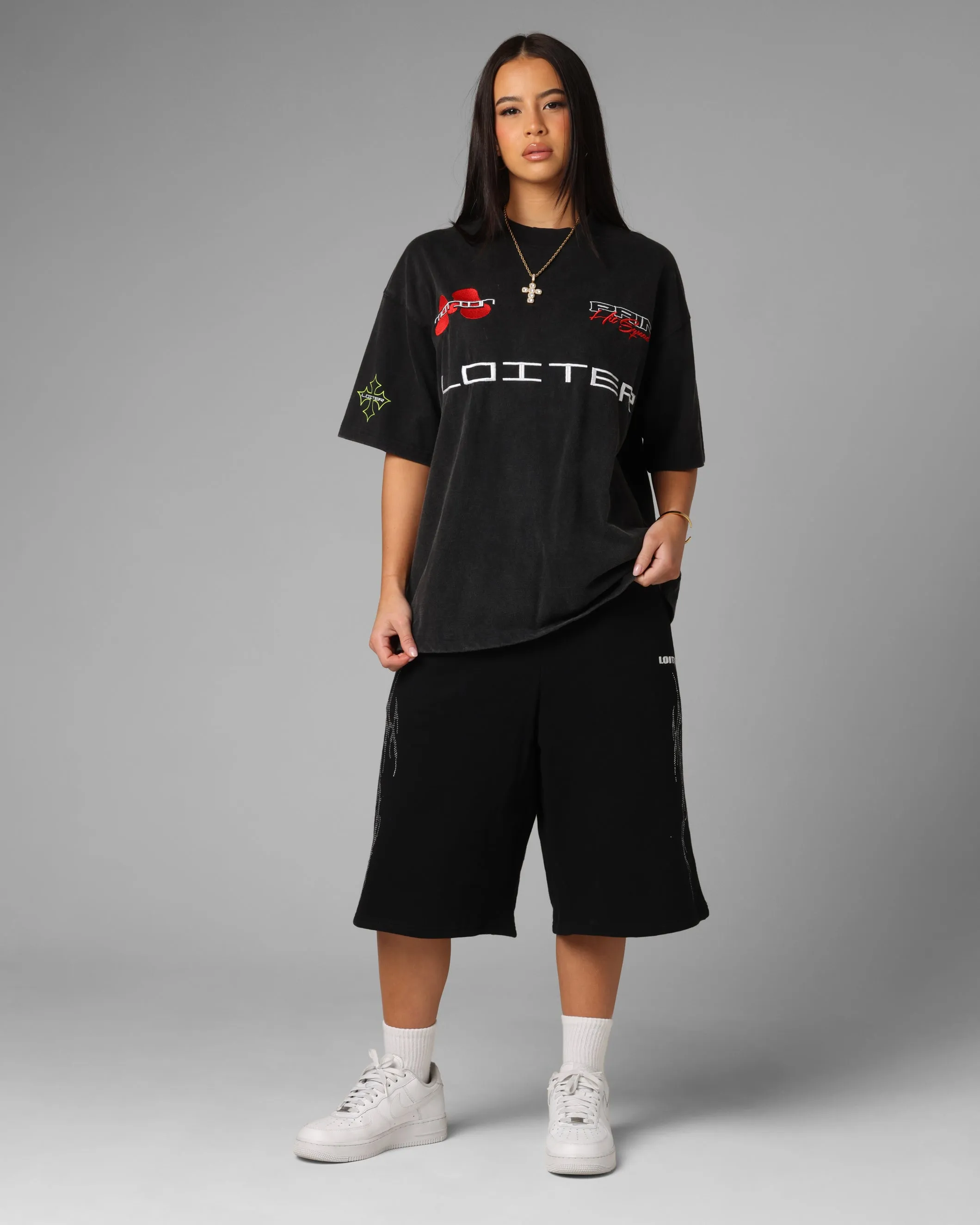 Loiter Racing Premium T-Shirt Charcoal sold by Culture Kings product image thumbnail 3