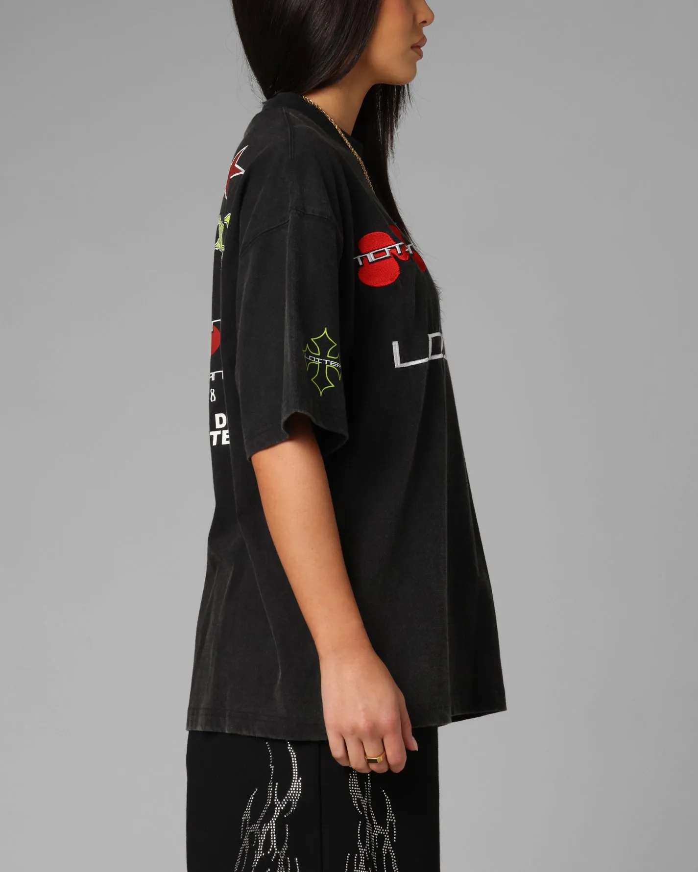 Loiter Racing Premium T-Shirt Charcoal sold by Culture Kings product image thumbnail 5