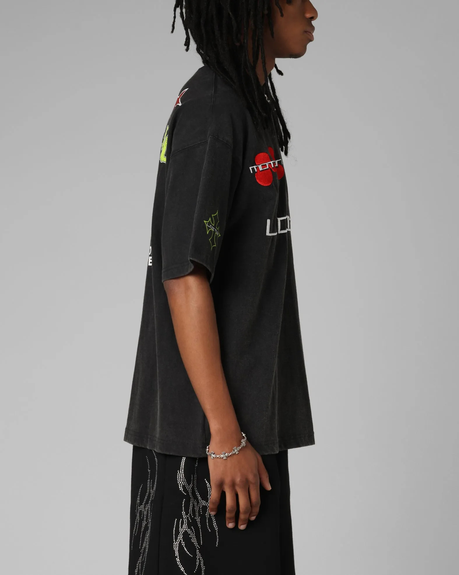 Loiter Racing Premium T-Shirt Charcoal sold by Culture Kings product image thumbnail 5