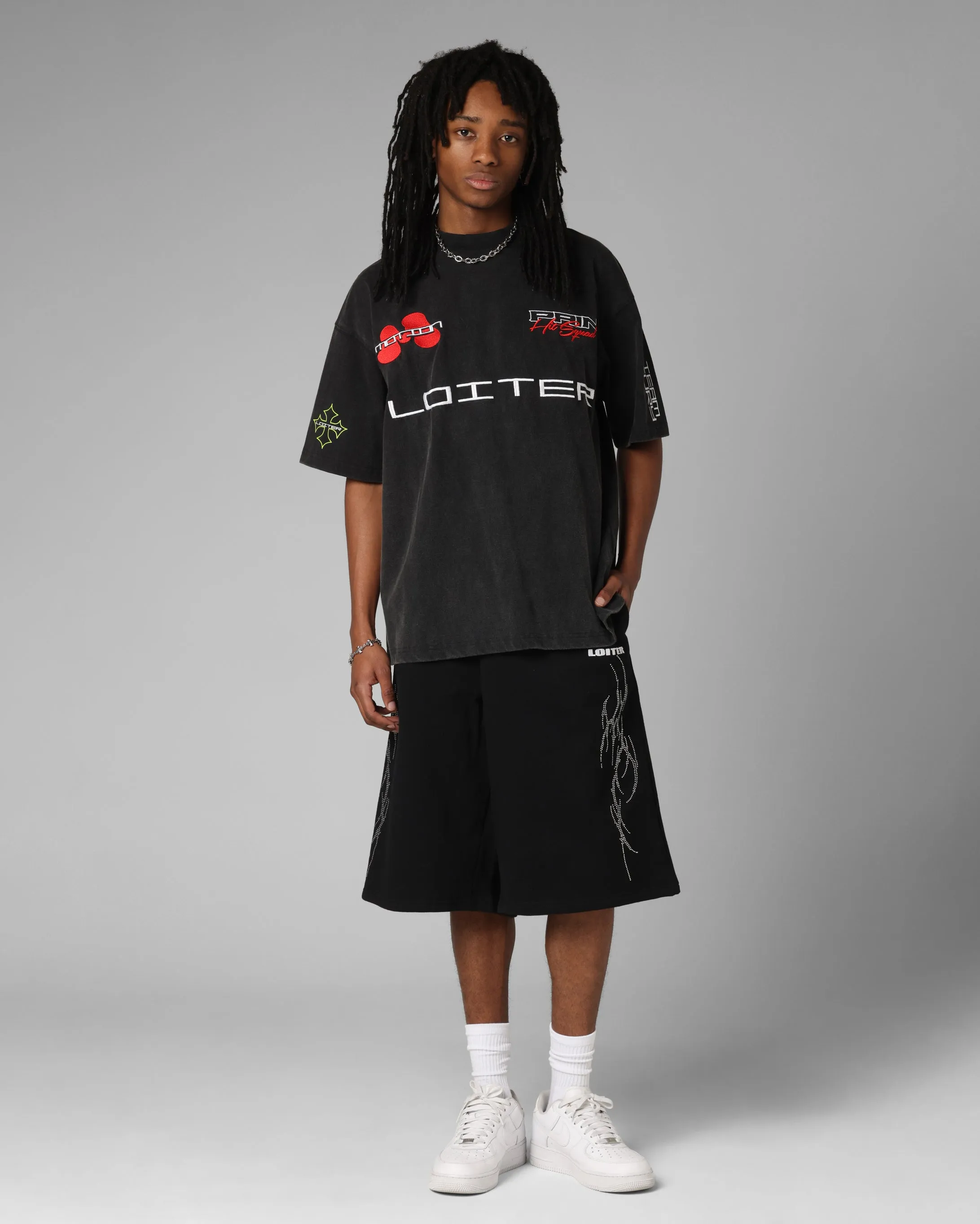 Loiter Racing Premium T-Shirt Charcoal sold by Culture Kings product image thumbnail 3