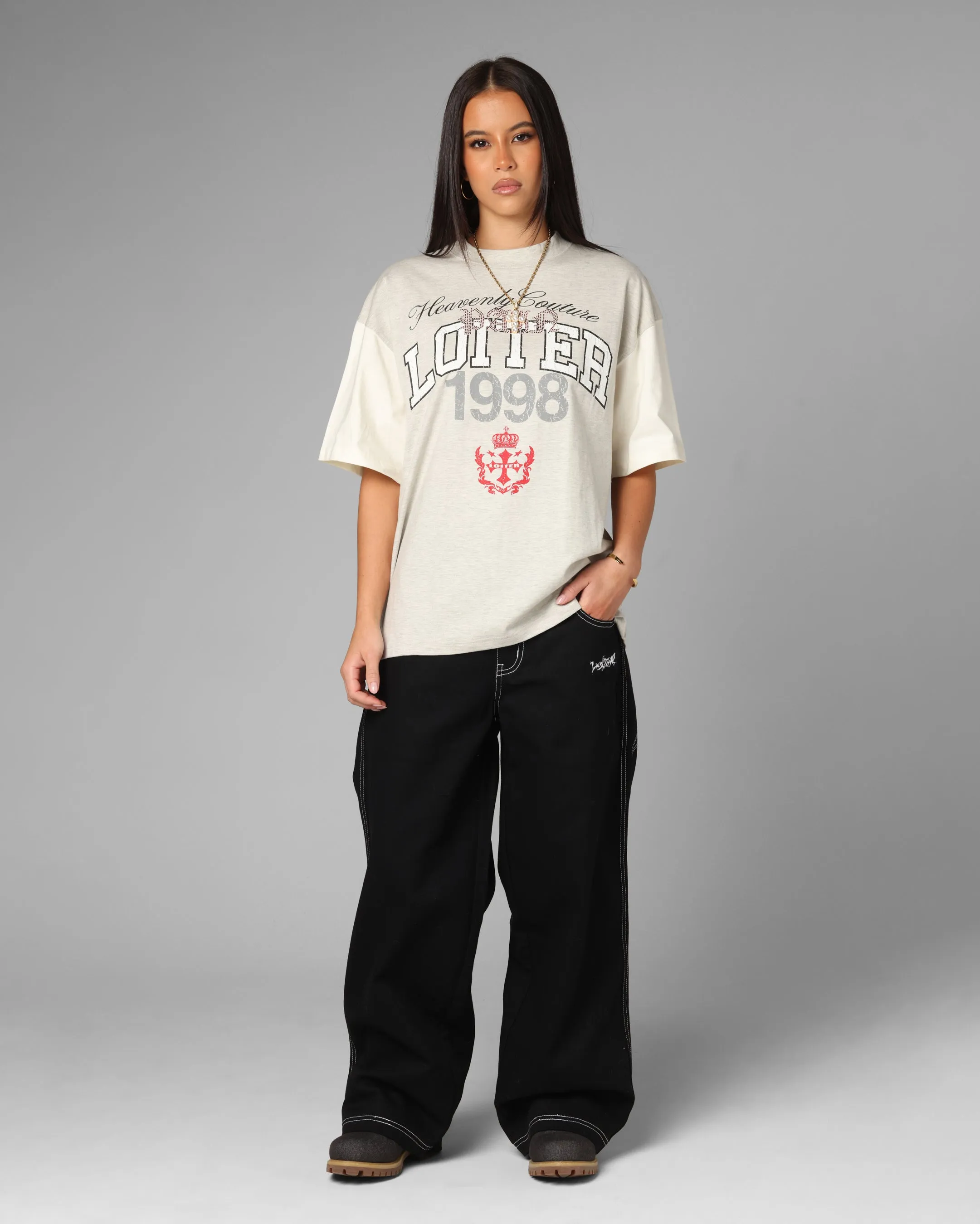 Loiter Drop Out Vintage T-Shirt Grey/White sold by Culture Kings product image thumbnail 3