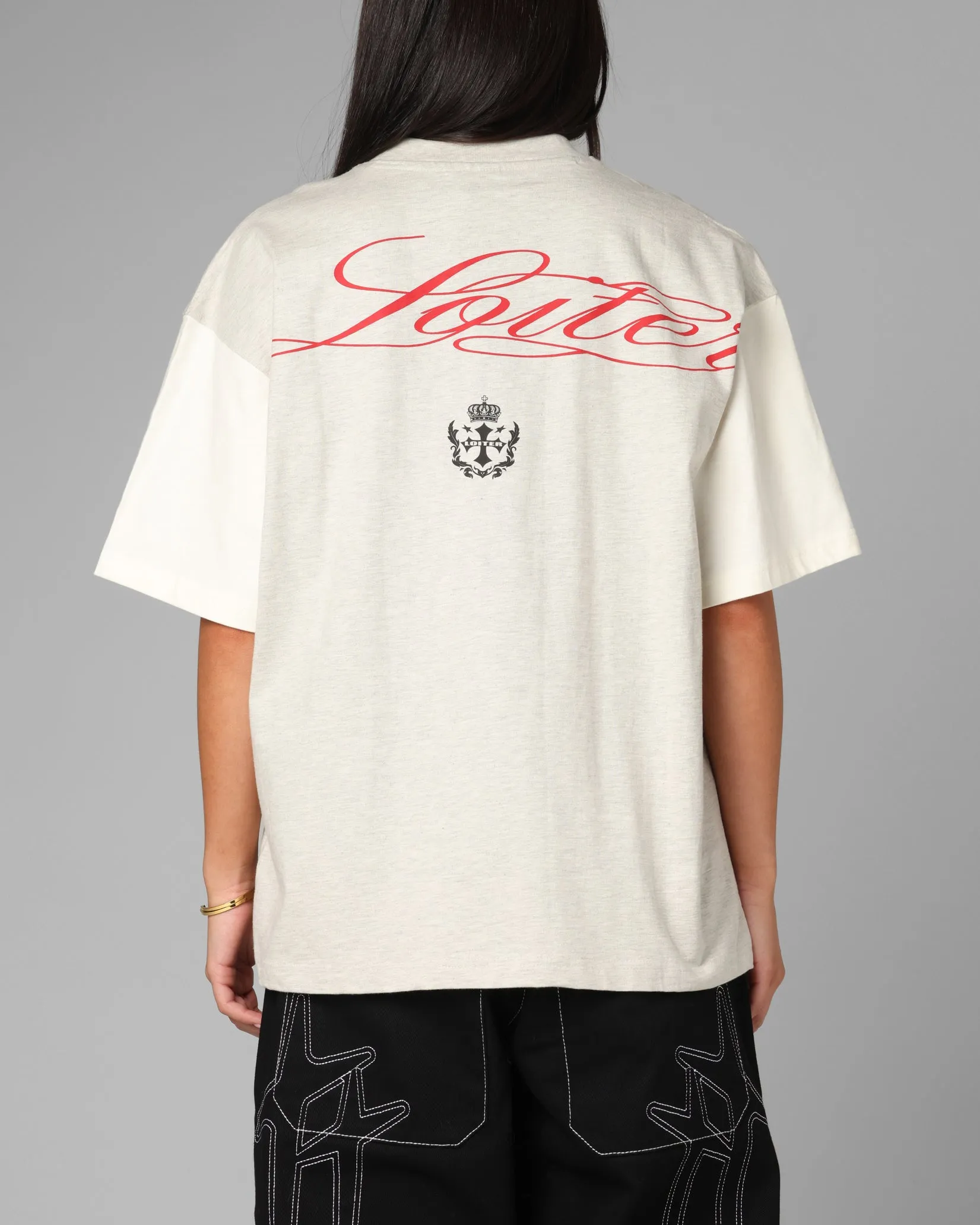 Loiter Drop Out Vintage T-Shirt Grey/White sold by Culture Kings product image thumbnail 2