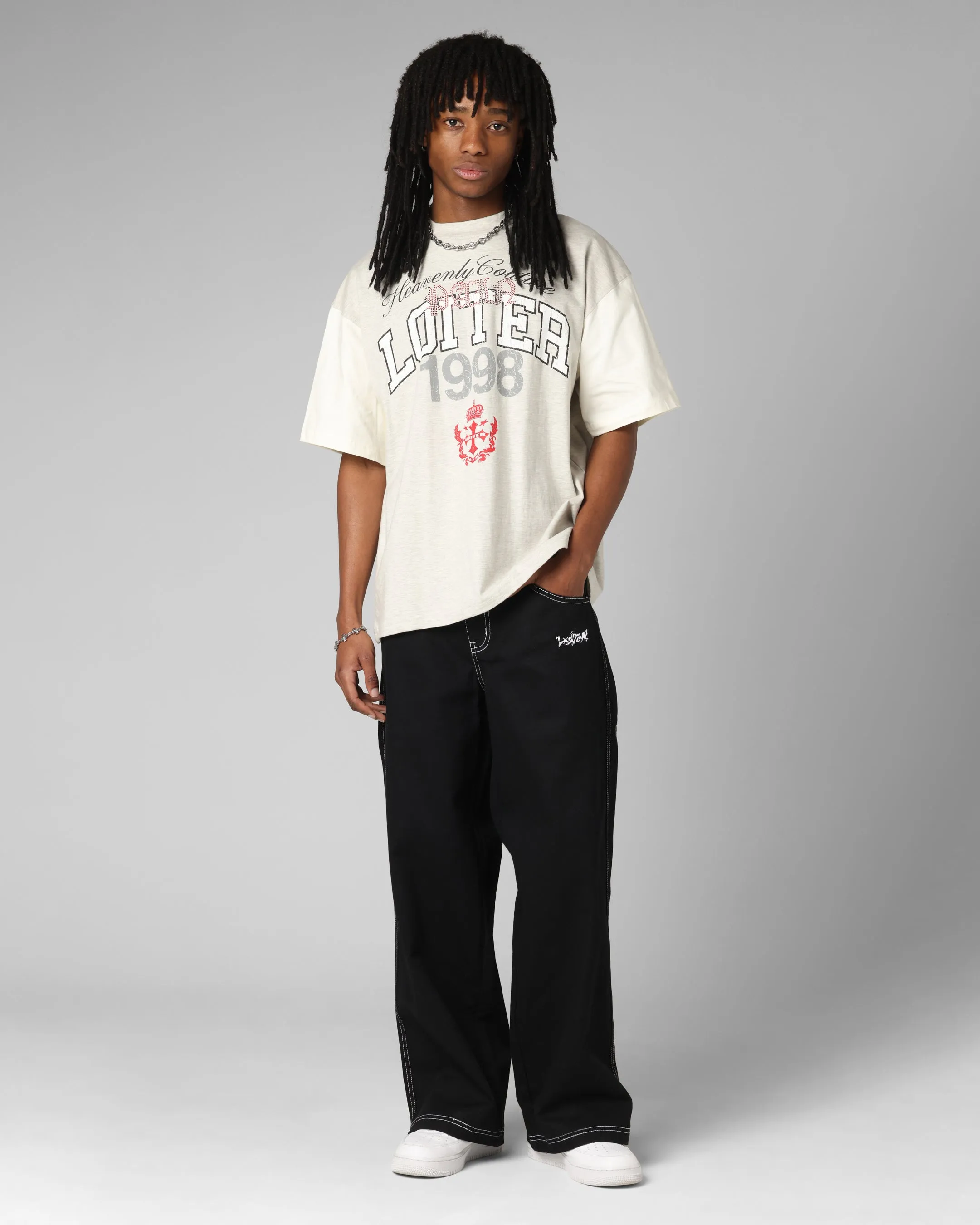 Loiter Drop Out Vintage T-Shirt Grey/White sold by Culture Kings product image thumbnail 3