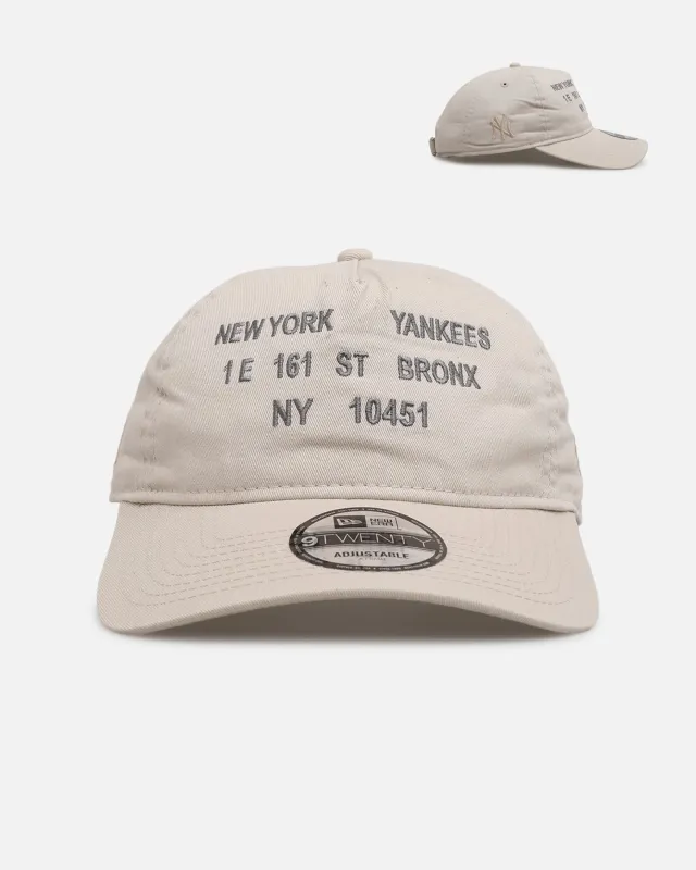 New Era New York Yankees 'Location' 9TWENTY Strapback Cream sold by Culture Kings
