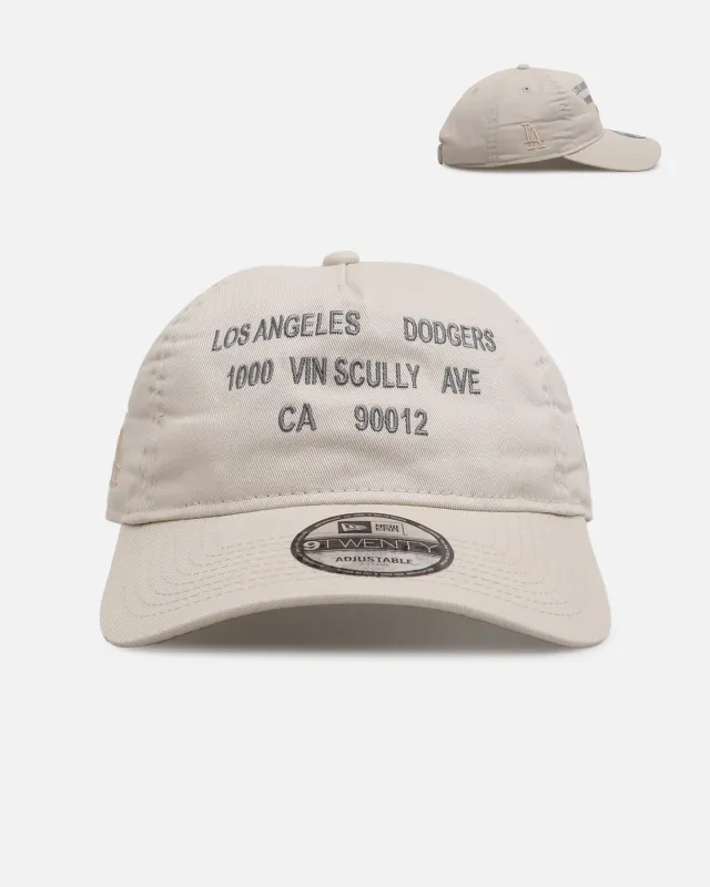 New Era Los Angeles Dodgers 'Location' 9TWENTY Strapback Cream sold by Culture Kings