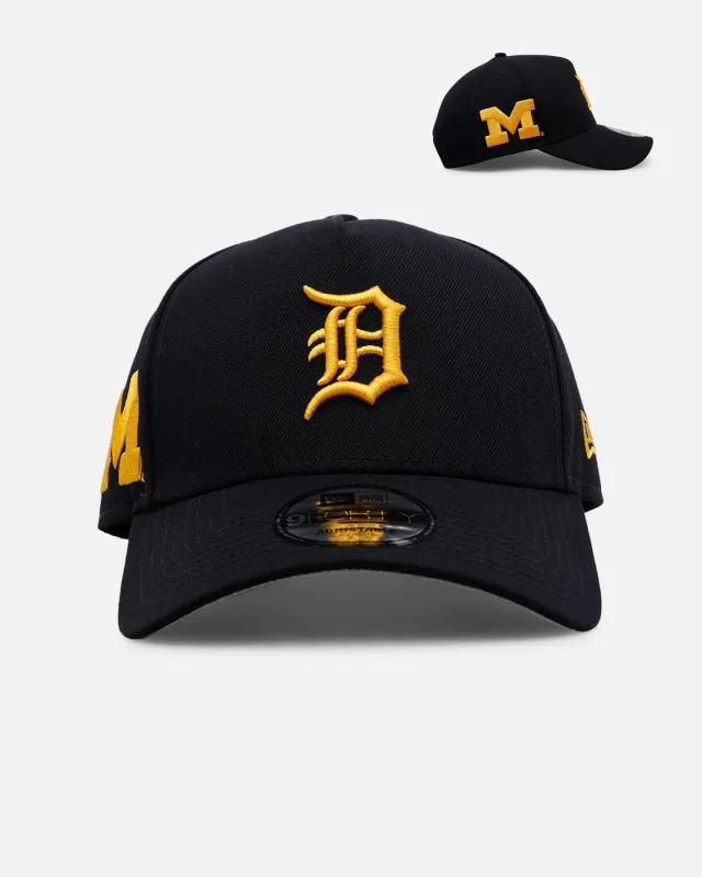 New Era Detroit Tigers 'College Crossover' University of Michigan 9FORTY A-Frame Snapback Official Team Color sold by Culture Kings