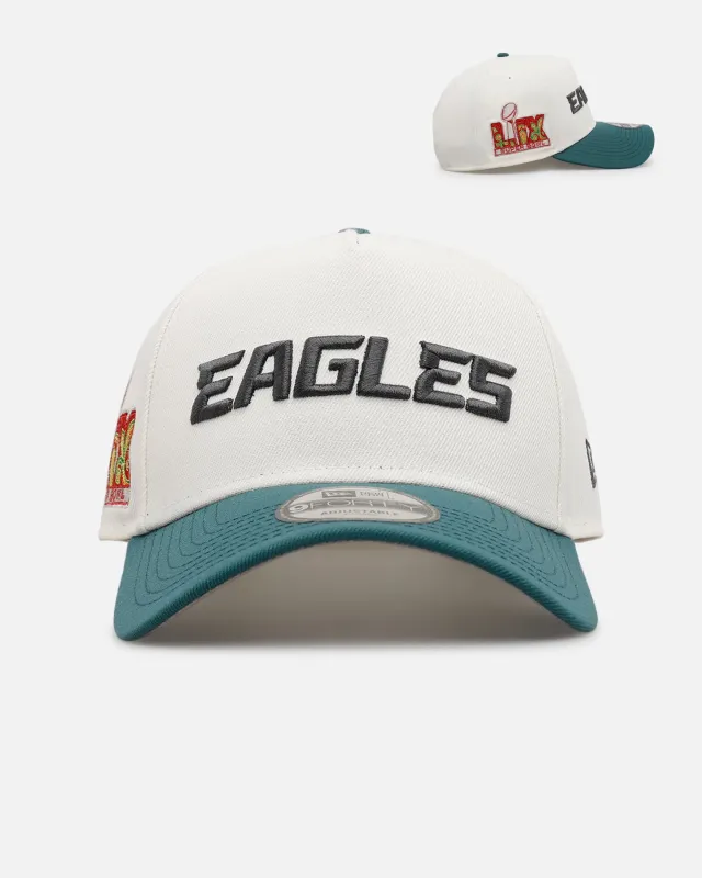 New Era Philadelphia Eagles 'Chrome Metallic Wordmark' 9FORTY A-Frame Snapback Chrome sold by Culture Kings