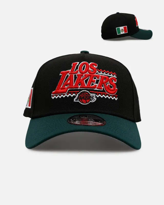 New Era Los Angeles Lakers 'Mexican Independence Day 2.0' 9FORTY A-Frame Snapback Black/Green sold by Culture Kings
