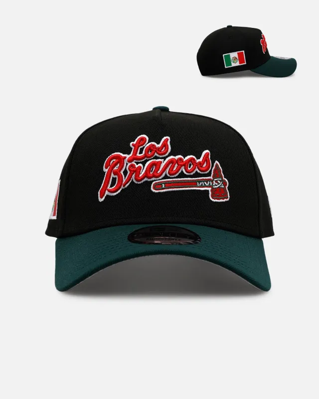 New Era Atlanta Braves 'Mexican Independence Day 2.0' 9FORTY A-Frame Snapback Black/Green sold by Culture Kings