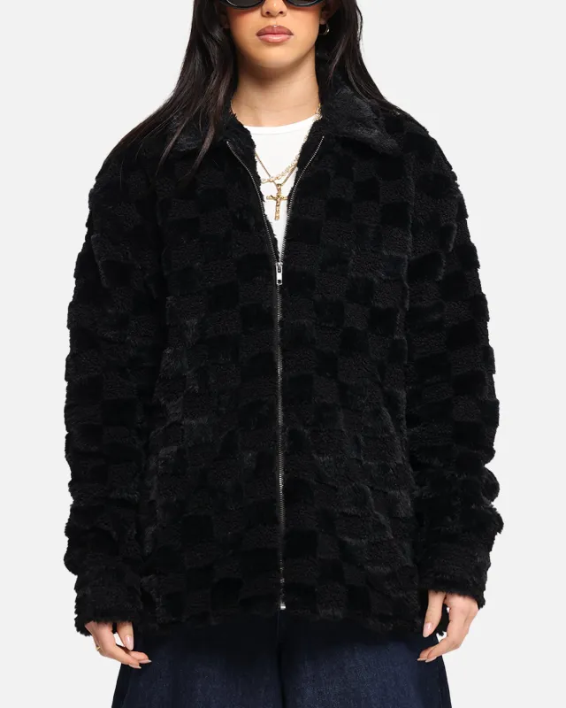 XXIII Checkerboard Fur Jacket Black sold by Culture Kings