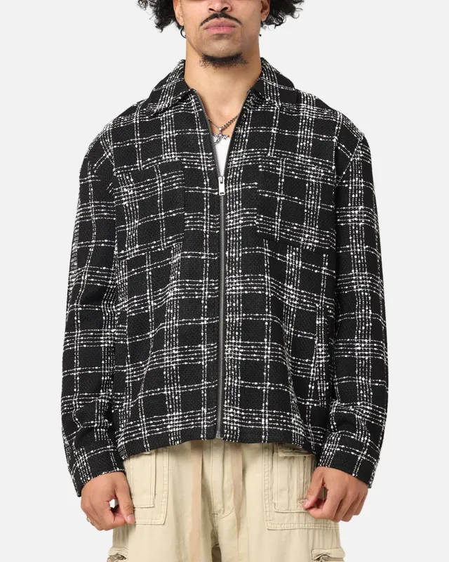 XXIII Boucle Tweed Zip Jacket Black/White sold by Culture Kings