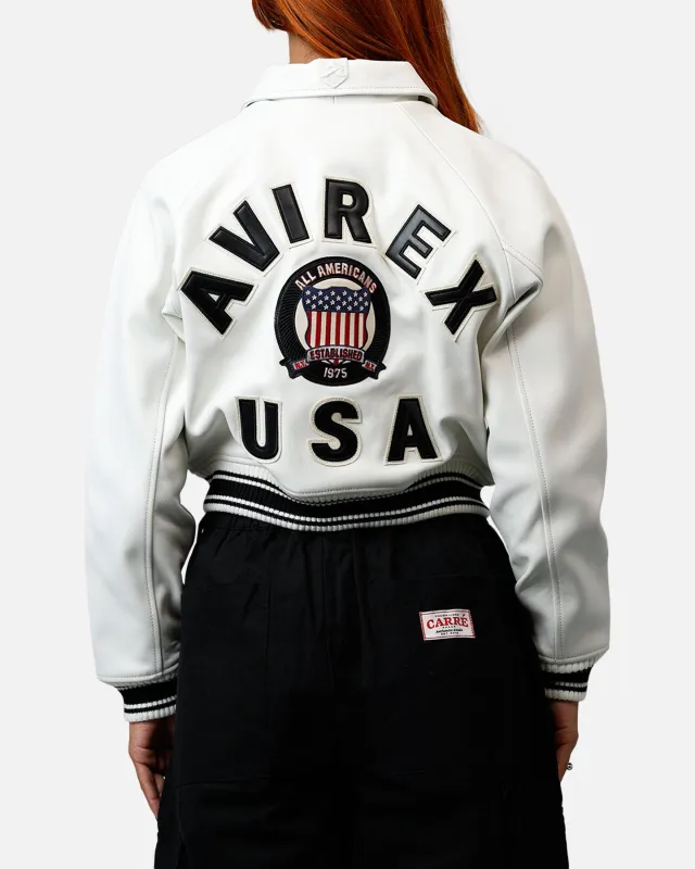 Avirex Women's Cropped Icon Jacket Snow White sold by Culture Kings