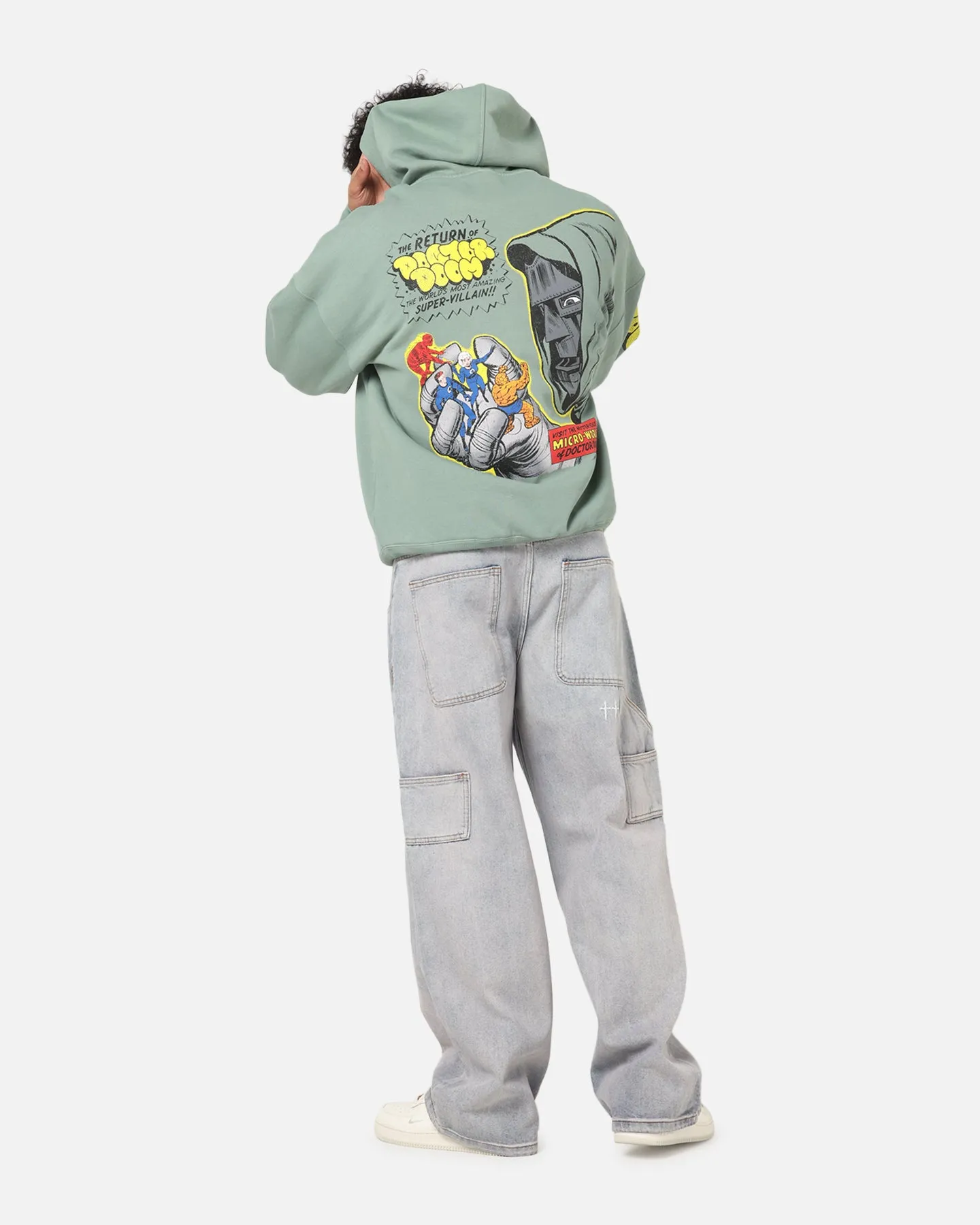 American Thrift Marvel Fantastic Four Doctor Doom Villain Premium Hoodie Green sold by Culture Kings product image thumbnail 3
