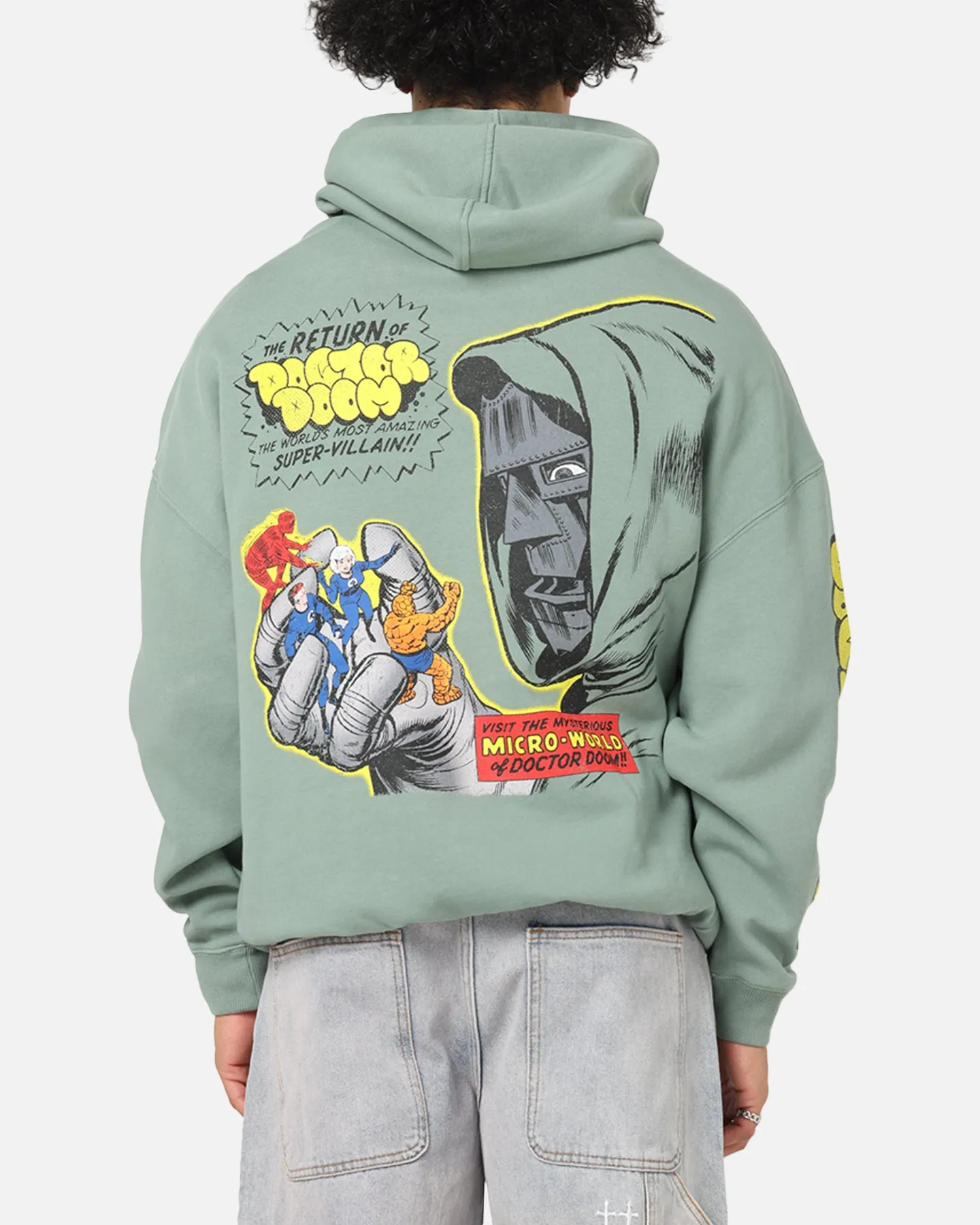 American Thrift Marvel Fantastic Four Doctor Doom Villain Premium Hoodie Green sold by Culture Kings