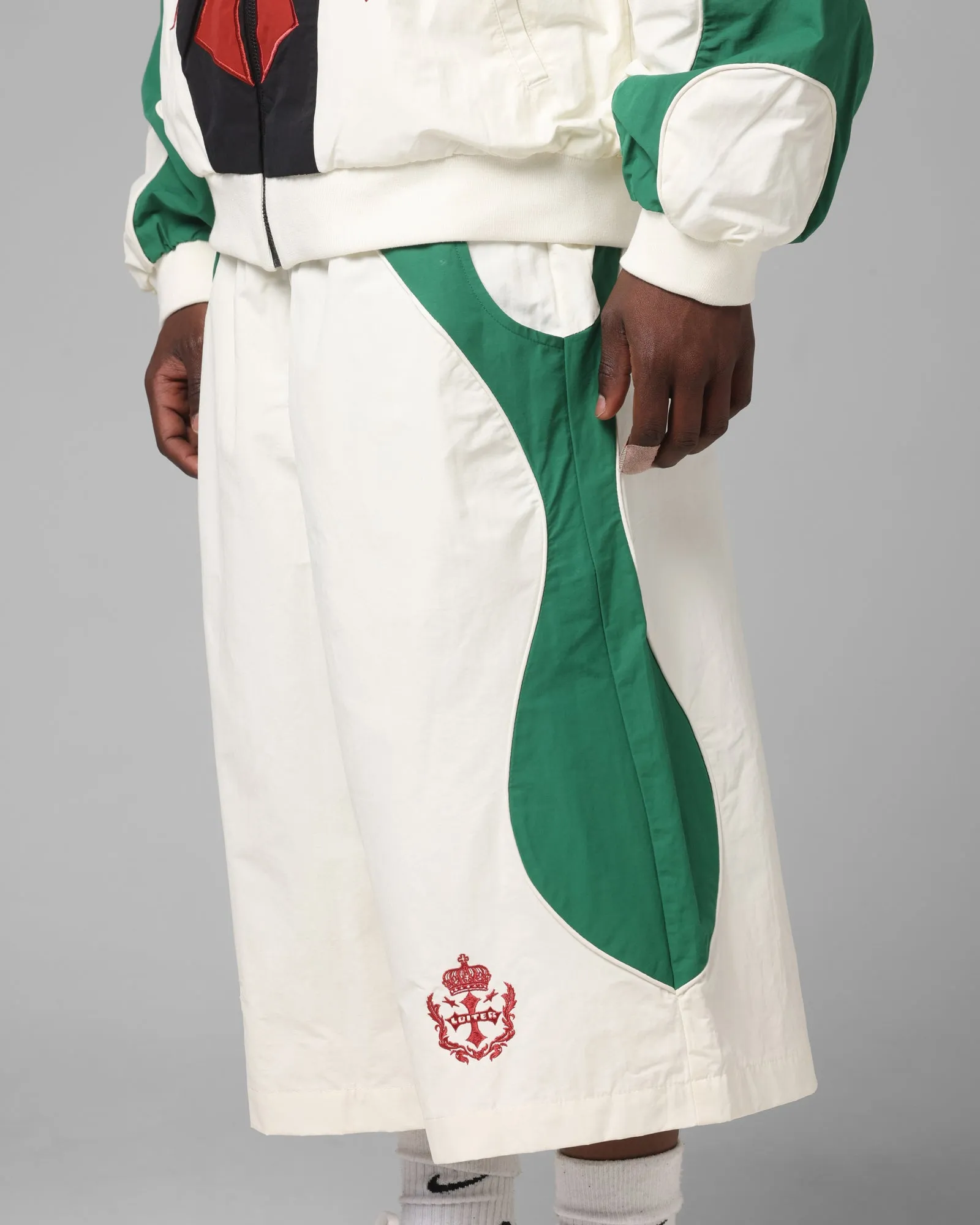 Loiter Club Classic Track Shorts White/Green sold by Culture Kings product image thumbnail 3