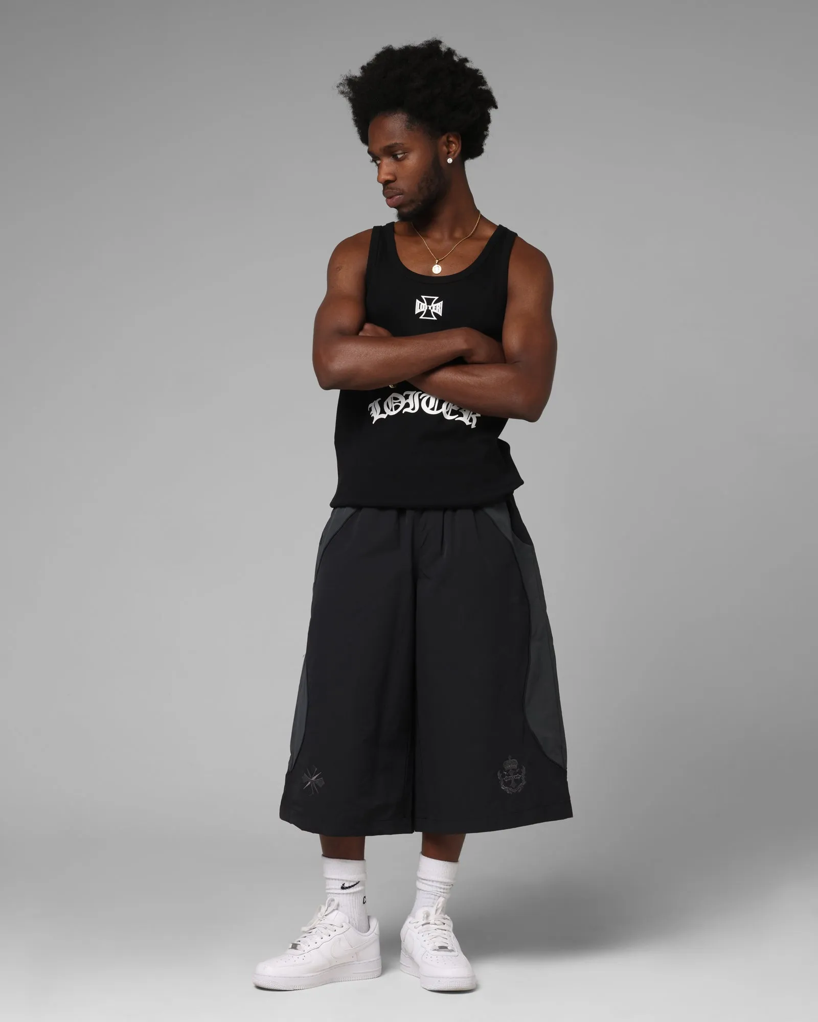 Loiter Club Classic Track Shorts Black sold by Culture Kings product image thumbnail 2
