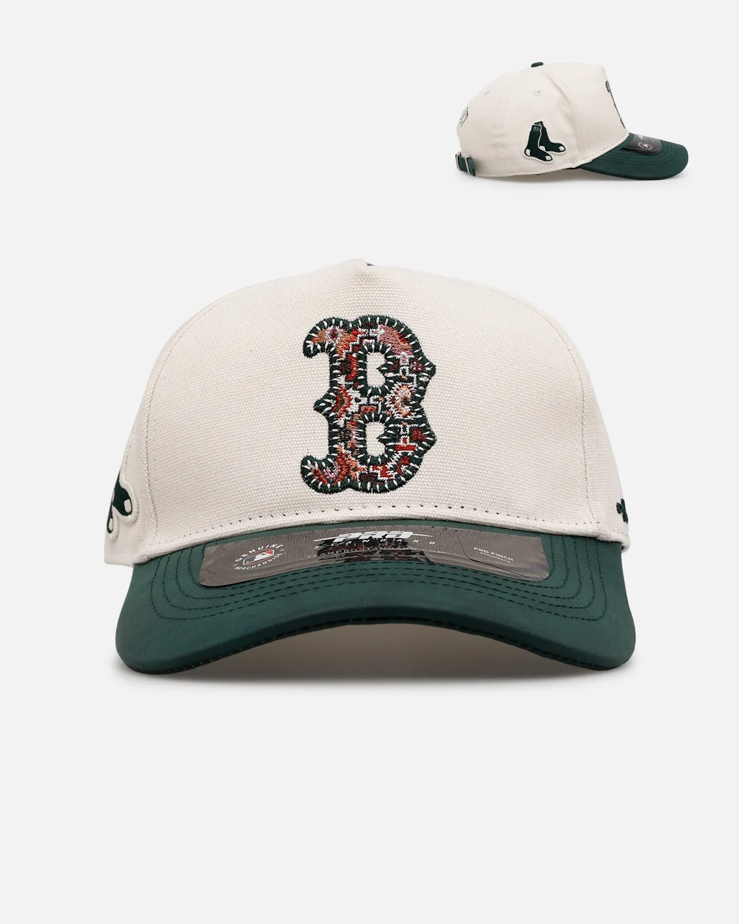 Pro Standard Boston Red Sox 'Tapestry 2.0' Pinch Front Strapback Dark Green sold by Culture Kings