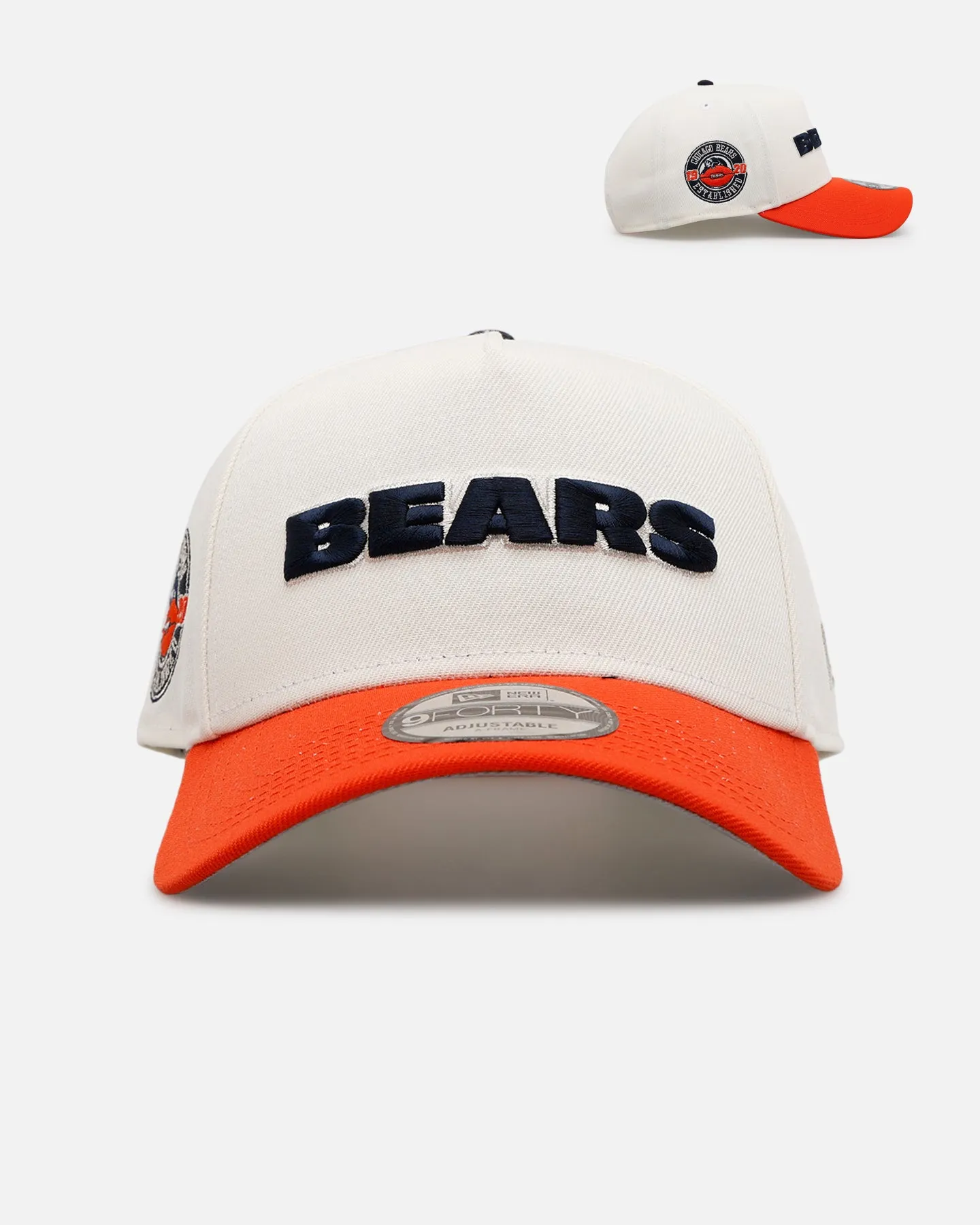 New Era Chicago Bears 'Chrome Metallic Wordmark' 9FORTY A-Frame Snapback Chrome sold by Culture Kings