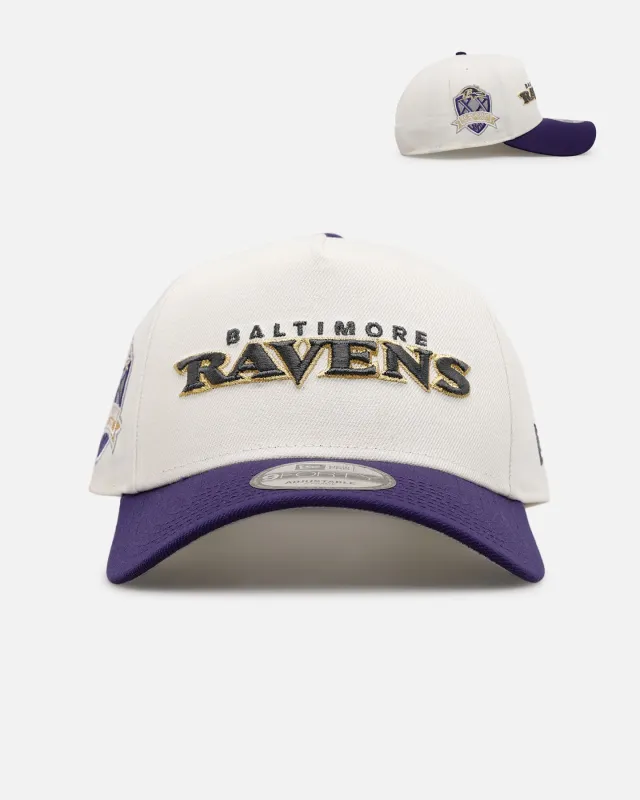 New Era Baltimore Ravens 'Chrome Metallic Wordmark' 9FORTY A-Frame Snapback Chrome sold by Culture Kings