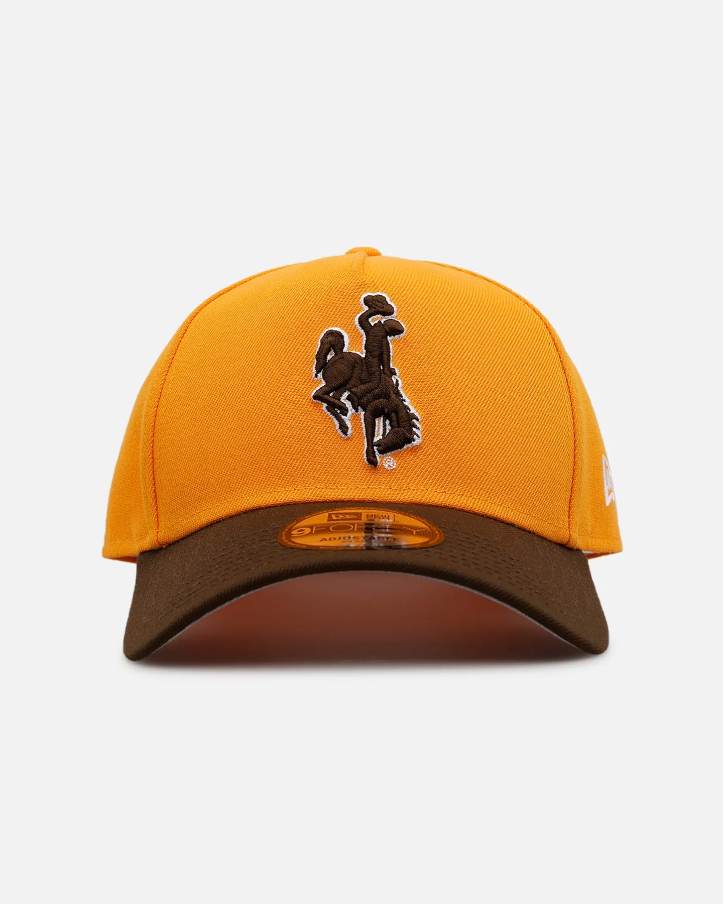 New Era Wyoming Cowboys 'Walnut Visor' 9FORTY A-Frame Snapback Walnut sold by Culture Kings
